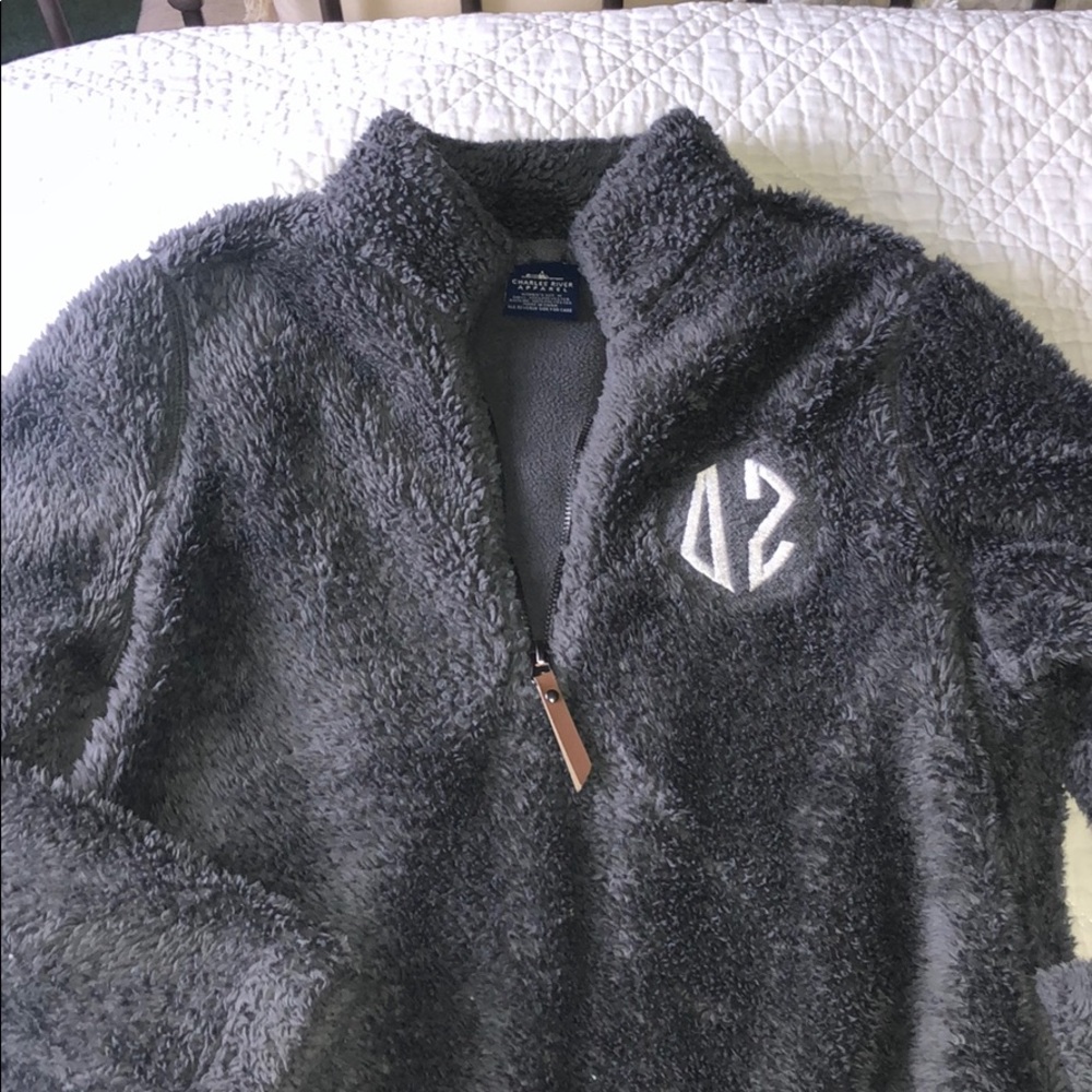 Delta Zeta Sherpa Quarter Zip (Gray)